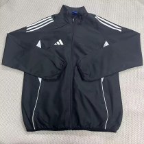 Adidas Windbreaker  Black 1:1 Quality Soccer Jersey  25-26