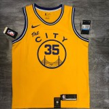 Golden State Warriors Yellow Tram City Edition #35 DURANT 1:1 Quality NBA Season Jerseys 2021