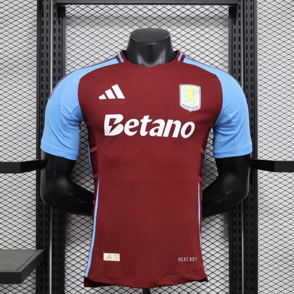 Aston Villa home player 1:1 Quality Soccer Jersey   24-25