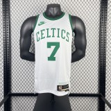 Retro Boston Celtics 75 Year White #7 BROWN  1:1 Quality NBA Jerseys  2022