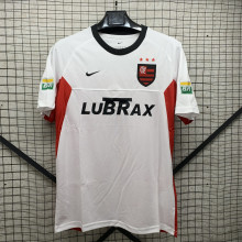 Retro Flamengo white 1:1 Quality Soccer Jersey   2001
