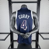 Golden State Warriors USA   Blue #4 GREEN  1:1 Quality NBA Season Jerseys 2024 Olympic Games