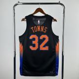 New York Knicks Black #32 TOWNS NBA Jerseys  25-26