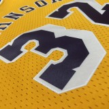 Retro Los Angeles Lakers Yollow #32 JOHNSON  1:1 Quality NBA Season Jerseys 1984-1985