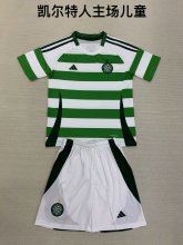 Celtic home kids 1:1 Quality Soccer Jersey  24-25