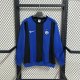 inter Hoodie Blue Black  Jacket  Tracksuit  1:1 Quality Soccer Jersey  25-26