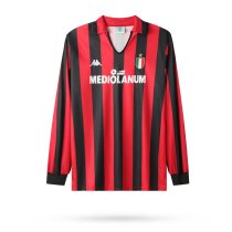 Retro Ac Home long  1:1 Quality Soccer Jersey   1988-1989