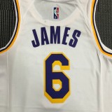 Los Angeles Lakers 75 Year  White #6 JAMES 1:1 Quality NBA Season Jerseys 2022