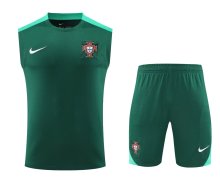 Portugal Training clothing Vest  set  1:1 Quality Soccer Jersey    24-25