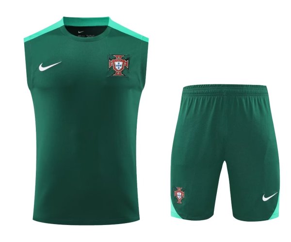 Portugal Training clothing Vest  set  1:1 Quality Soccer Jersey    24-25