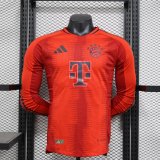 Bayern Munich  home Long sleeves Player 1:1 Quality Soccer Jersey   24-25