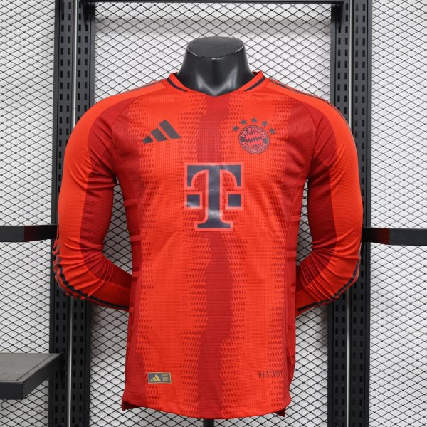 Bayern Munich  home Long sleeves Player 1:1 Quality Soccer Jersey   24-25