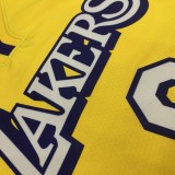 Los Angeles Lakers  V-Neck  Yellow with star  Kobe #8 BRYANT  1:1 Quality NBA Season Jerseys