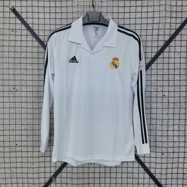 Real Madrid LONG  Champions League Home 1:1 Quality Soccer Jersey 2002-2003