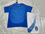 Italy home Kids 1:1 Quality Soccer Jersey  24-25