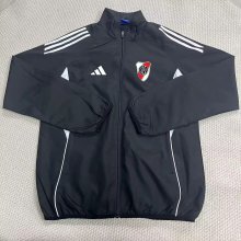 River  Windbreaker  Black 1:1 Quality Soccer Jersey  25-26