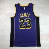Los Angeles Lakers Kids Purple Announced version  #23 JAMES 1:1 Quality NBA Jerseys