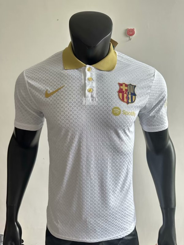 Barcelona  Training Clothes White Player  1:1 Quality Soccer Jersey 25-26
