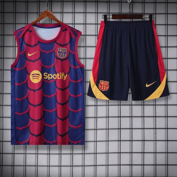 Barcelona Training   Vest set 1:1 Quality Soccer Jersey    24-25