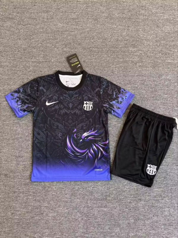 Barcelona Special Edition Black Kids   1:1 Quality Soccer Jersey 25-26
