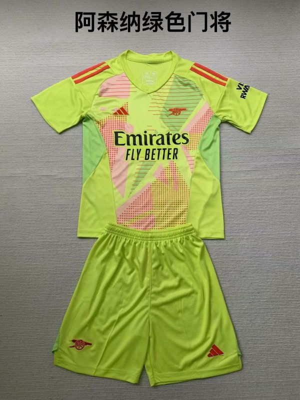 Arsenal goalkeeper Kids 1:1 Quality Soccer Jersey  24-25