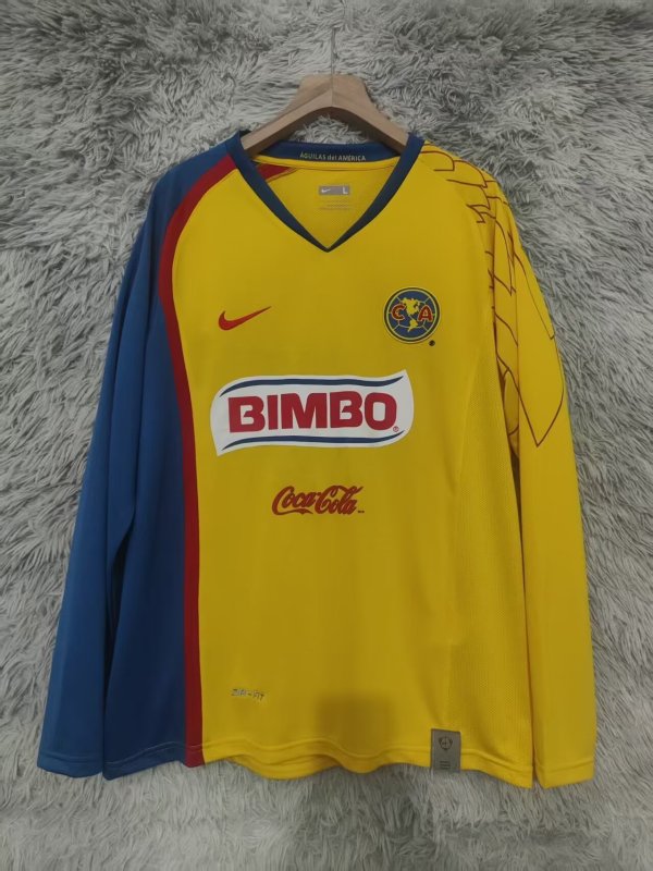 Retro America Home Long Sleeve 1:1 Quality Soccer Jersey  2006-2007