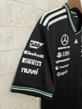 F1 Mercedes  Black  Short Sleeve Racing Suit 2025