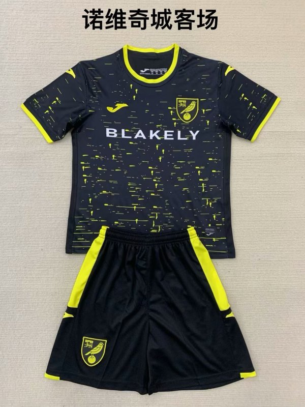 Norwich away kids  1:1 Quality Soccer Jersey   24-25