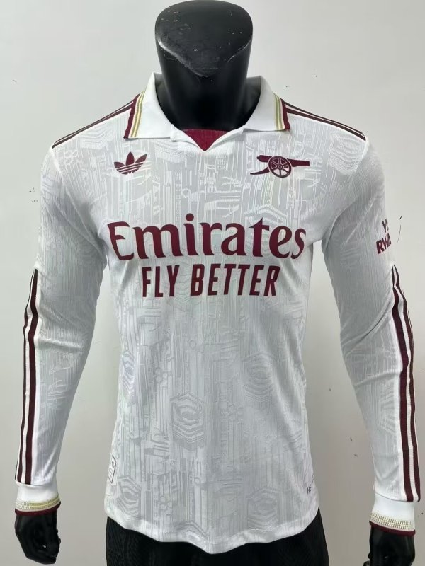 Arsenal  Away  Long Player 1:1 Quality Soccer Jersey    25-26