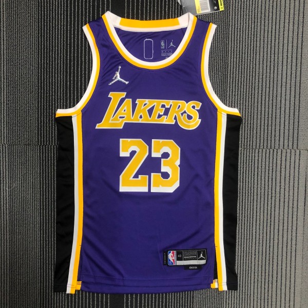 Los Angeles Lakers 75 Year Pruple #23 JAMES 1:1 Quality NBA Season Jerseys