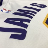 Los Angeles Lakers  White Round Neck #6 JAMES NBA Jerseys