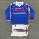 Retro France  Long  Home Kids 1:1 Quality Soccer Jersey 1998