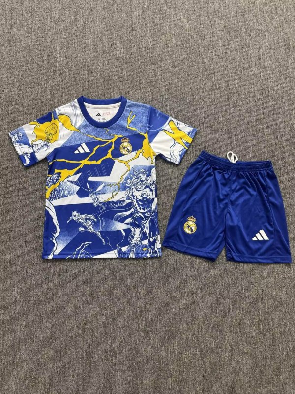 Real Madrid Co-branded  Special Edition Kids 1:1 Quality Soccer Jersey  25-26