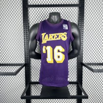 Los Angeles Lakers Blackpink purple #16  BLAJKPINK NBA Jerseys  25-26