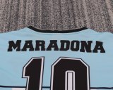 Retro Argentina Maradona Commemorative home Kids 1:1 Quality Soccer Jersey  2000