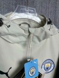 Manchester city  Windbreaker  Interchange Jacket Black  White 1:1 Quality Soccer Jersey  25-26