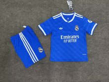 Real Madrid third  away kids Fans  1:1 Quality Soccer Jersey  25-26