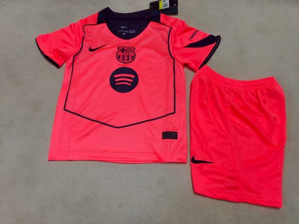 Barcelona second Away Kids 1:1 Quality Soccer Jersey  25-26
