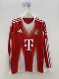 Bayern Munich Home  Long Sleeves Fans  1:1  Quality Soccer Jersey  25-26