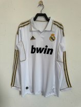 Retro Real Madrid Home Long Sleeve 1:1 Quality Soccer Jersey   2011-2012