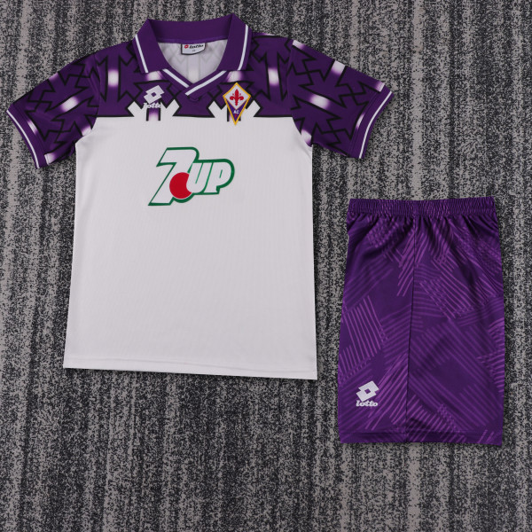 Retro Florence away Kids 1:1 Quality Soccer Jersey  1992-1993