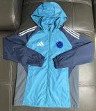 AJAX Windbreaker  Blue 1:1 Quality Soccer Jersey  25-26