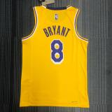 Los Angeles Lakers 75 Year Kobe #8 BRYANT  Yollow NBA Jersey