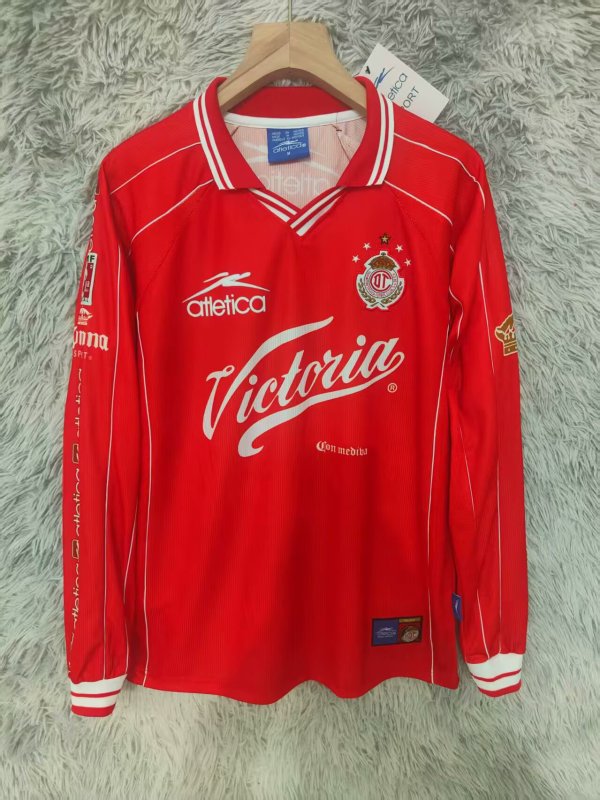 Retro Toluca  Home Long  1:1 Quality Soccer Jersey  1999-2000