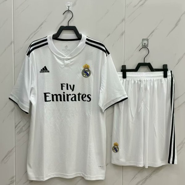 Retro Real Madrid Home  Kits Suit   1:1 Quality Soccer Jersey   2018-2019