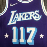 Los Angeles Lakers 75 Year Pruple #117 MASTER CHIEF 1:1 Quality NBA Season Jerseys