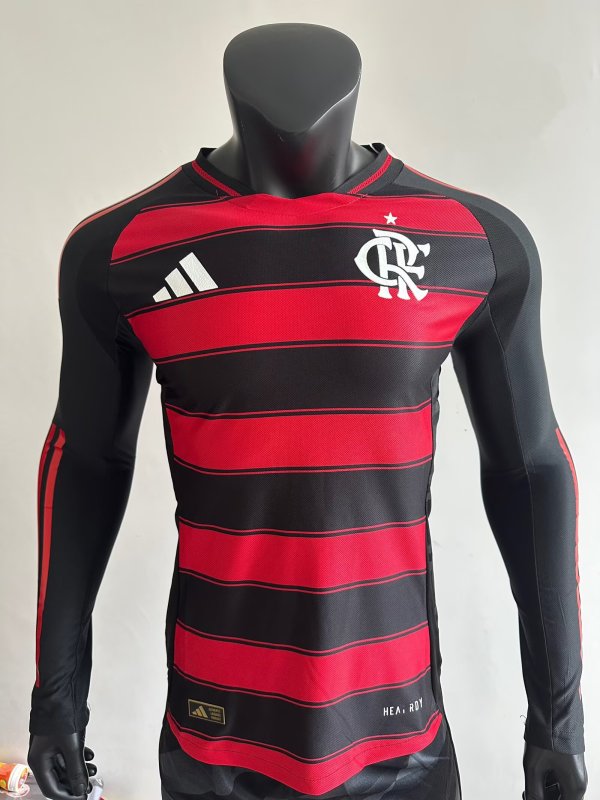Flamengo Home Long Sleeve player 1:1 Quality Soccer Jersey  25-26