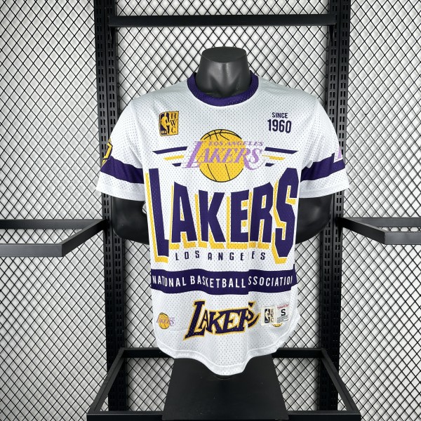 Retro  Los Angeles Lakers  White  1:1 Quality NBA  Season Jerseys 2026