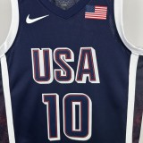 USA Boston Celtics Blue #10 TATUM 1:1 Quality NBA Jerseys  2024 Olympic Games