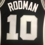 San Antonio Spurs Retro Black #10 RODMAN 1:1 Quality NBA  Season Jerseys 1993-1994